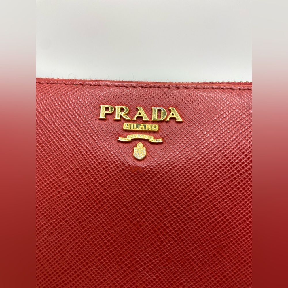 Prada Scarlet Leather Wallet - Picture 3 of 14